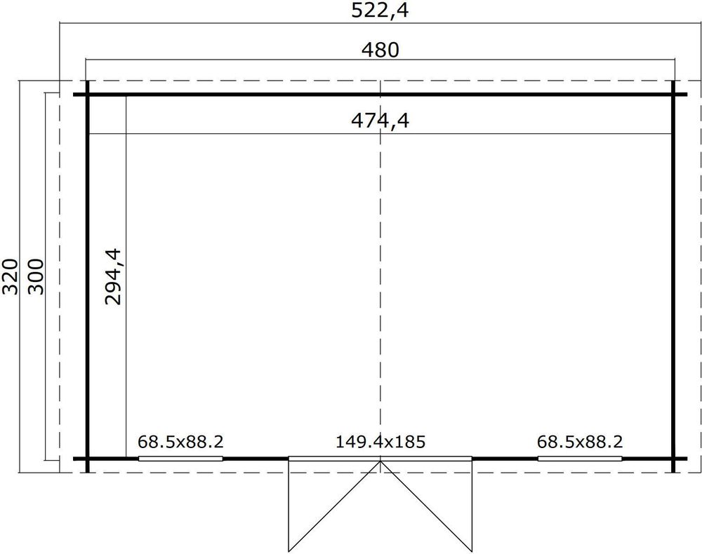 Anneks Uno 300 - 14,4 m² Anneks Uno 300 - 14,4 m²
