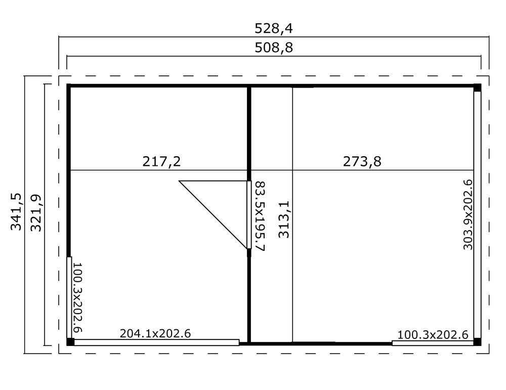 Anneks/ Hytte Katja C - 16,4 m² Anneks/ Hytte Katja C - 16,4 m²