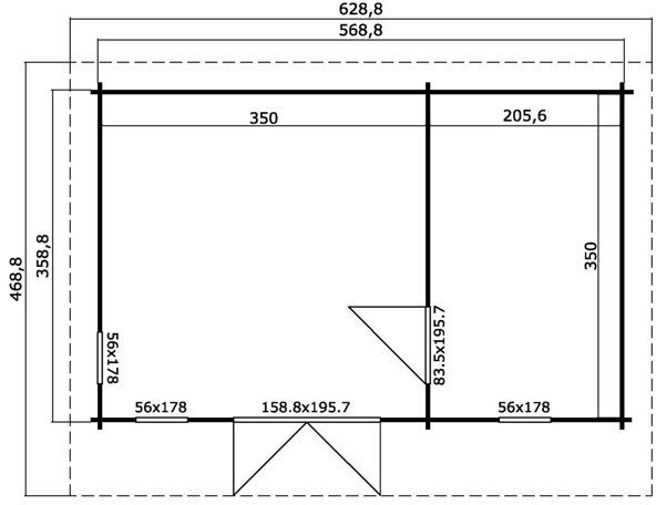 Anneks Kjell D - 20,5 m² Anneks Kjell D - 20,5 m²
