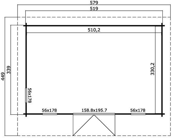 Anneks Kjell B - 17,5 m² Anneks Kjell B - 17,5 m²
