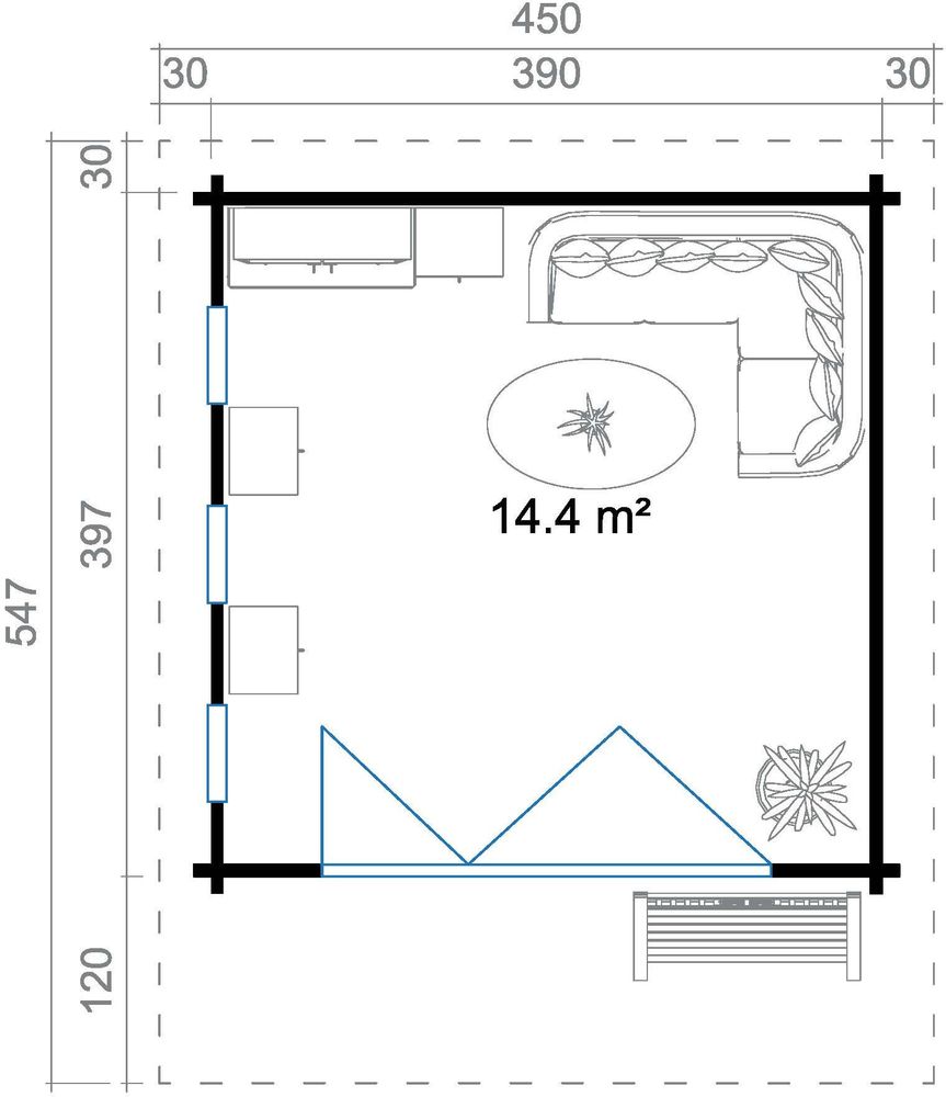 Anneks Dexter 2 - 15,4 m² Anneks Dexter 2 - 15,4 m²