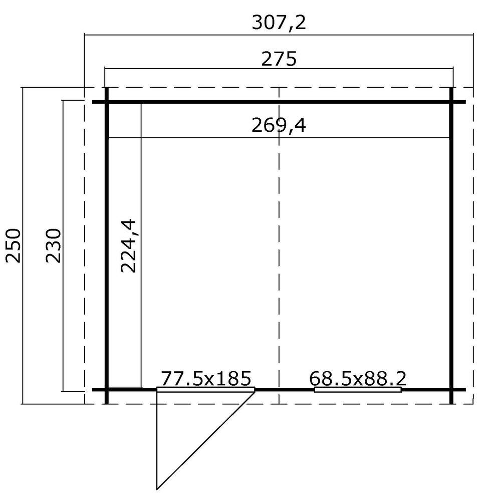 Oppbevaringsbod Abel B - 6,3 m² Oppbevaringsbod Abel B - 6,3 m²