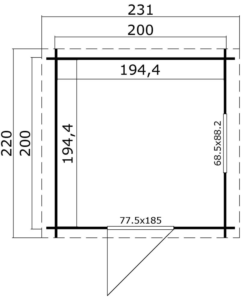 Anneks/ bod Ulla A 4 m² Anneks/ bod Ulla A 4 m²
