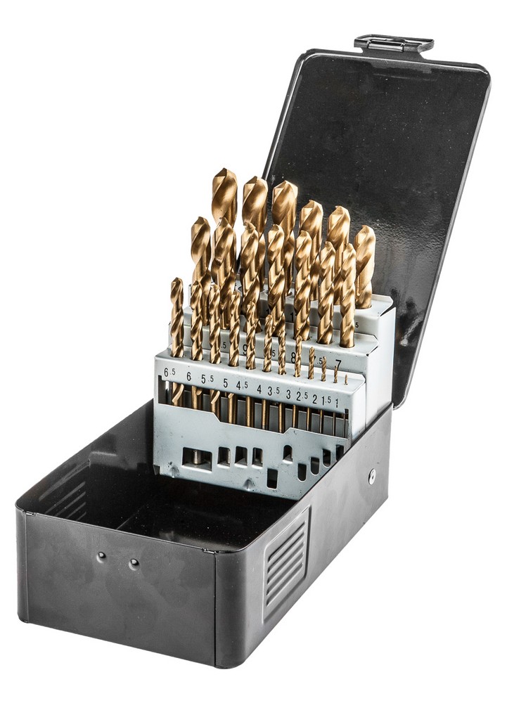 Borsett HSS-TiN, 1 - 13 mm, 25 deler