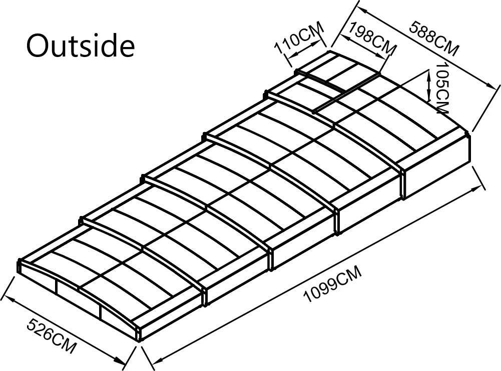 Bassengdekke ECO - 5 x 10 m