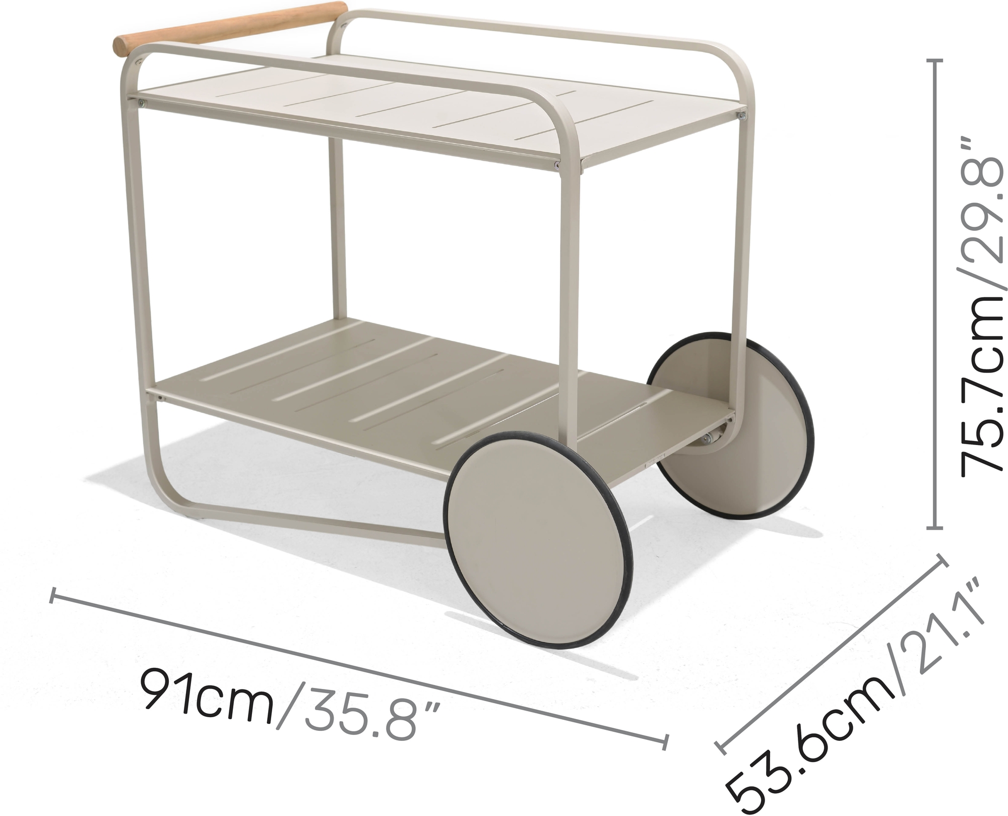 Livsstilshageportaler - Beige serveringsvogn Livsstilshageportaler - Beige serveringsvogn