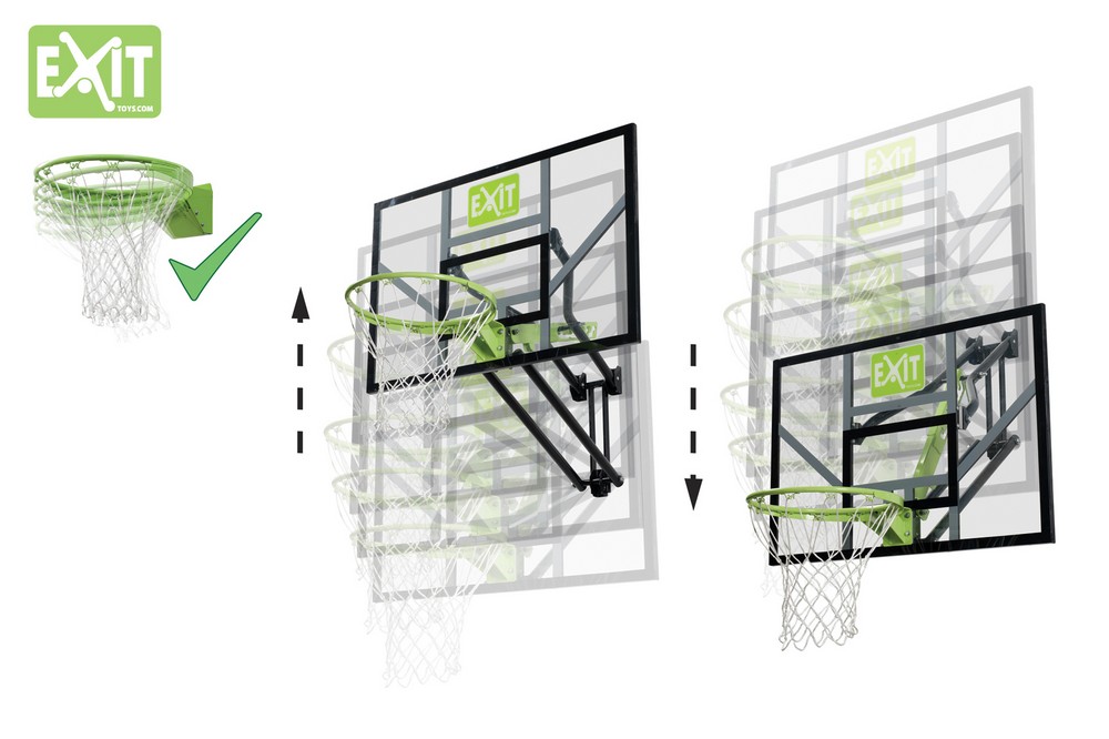 Galaxy basketballkurv med utst�ende veggmontering - Dunkbar