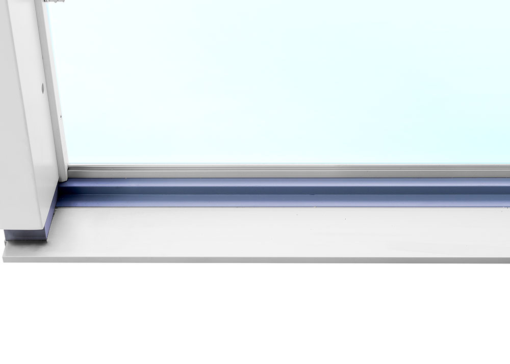 2-delt fasadeparti i aluminium med skyvedører - 3-lags glass + Ramme ermer 2-delt fasadeparti i aluminium med skyvedører - 3-lags glass + Ramme ermer