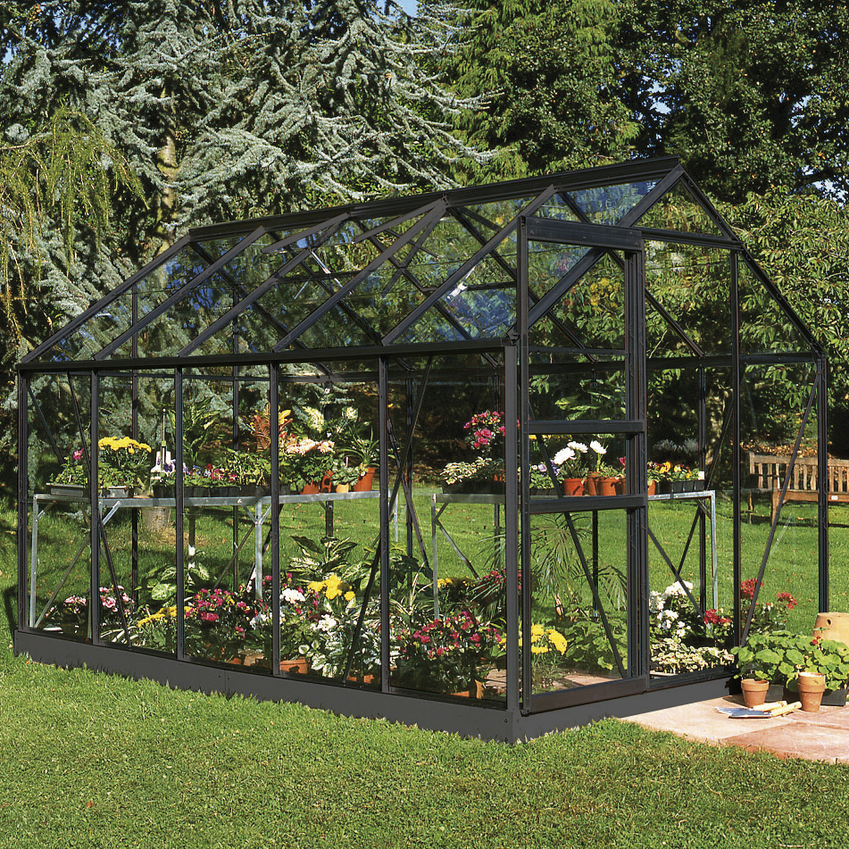 Popular drivhus 6,2 m² - svart Popular drivhus 6,2 m² - svart