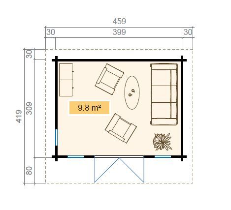 Anneks Kjell G - 13,7 m² Anneks Kjell G - 13,7 m²