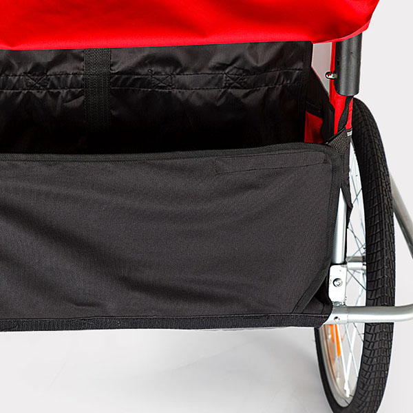 Sykkelvogn/joggevogn med st�tdempere - R�d