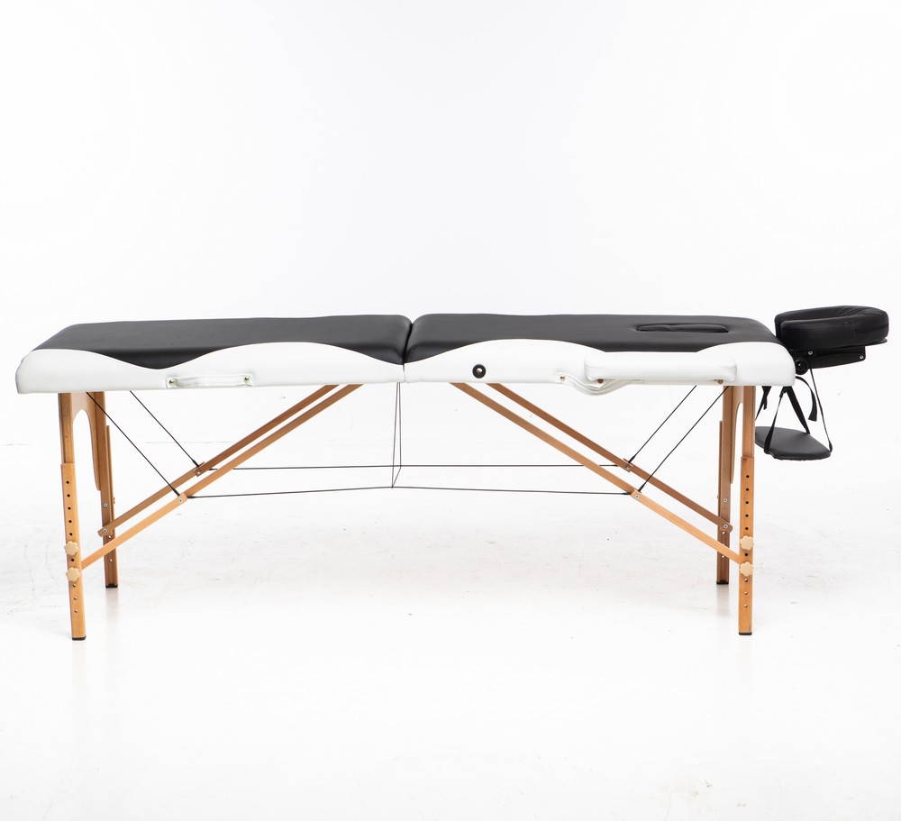 Massasjebord med treben - 2 soner - Svart/Hvit Massasjebord med treben - 2 soner - Svart/Hvit