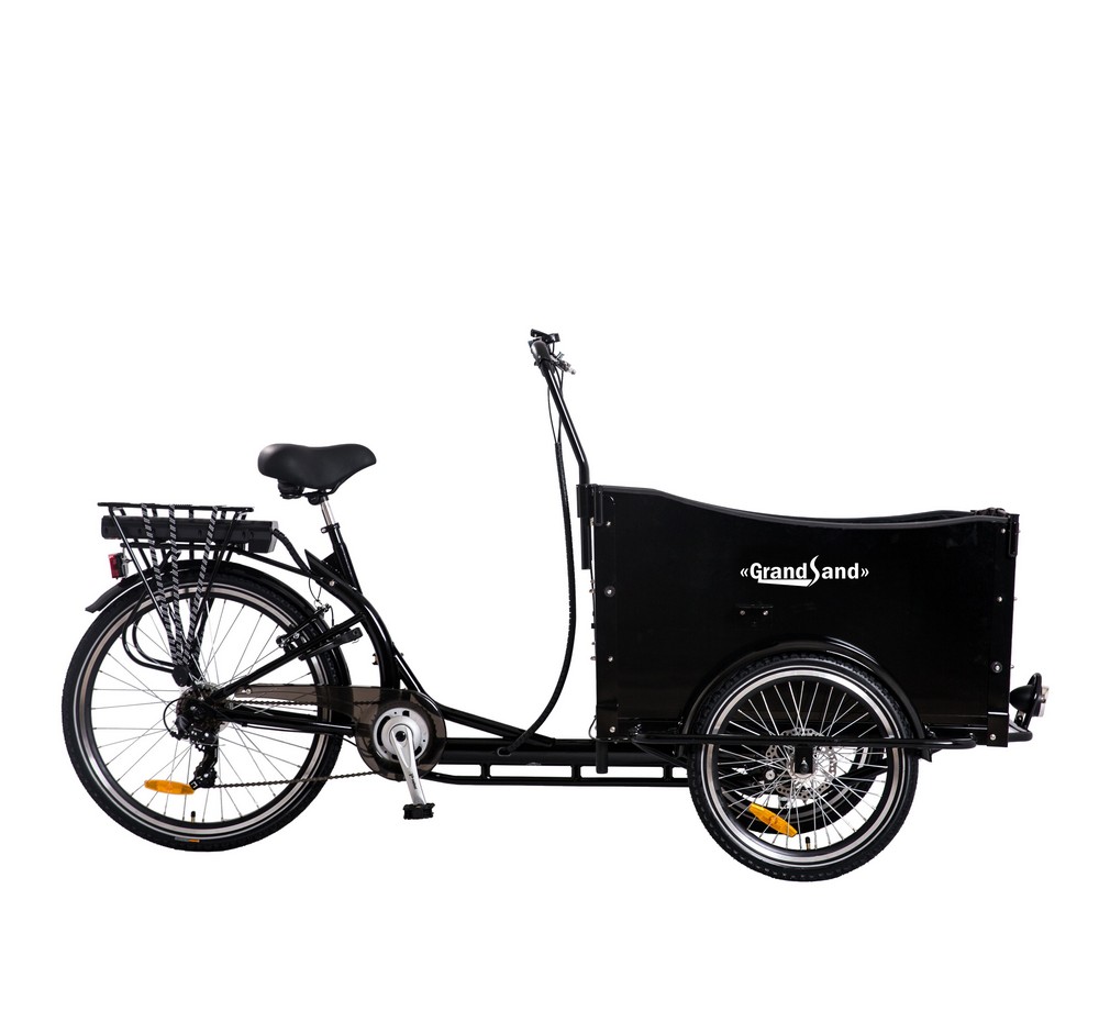 Lastesykkel med sort kasse - 250W + Reflekterende sele Lastesykkel med sort kasse - 250W + Reflekterende sele
