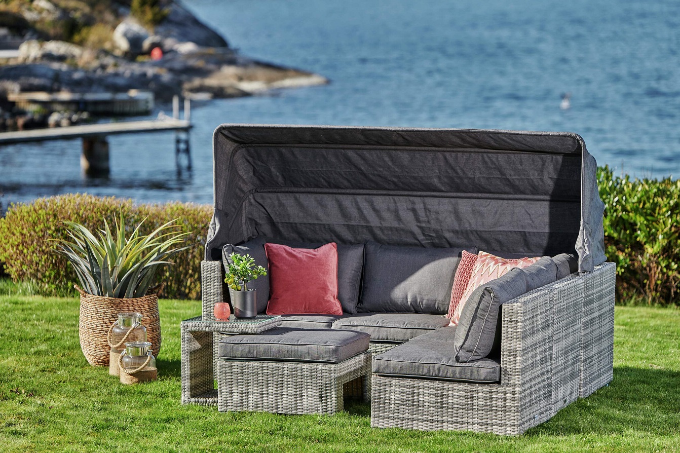 Sl�ttvik byggbar loungegruppe med 5 deler - Gr�