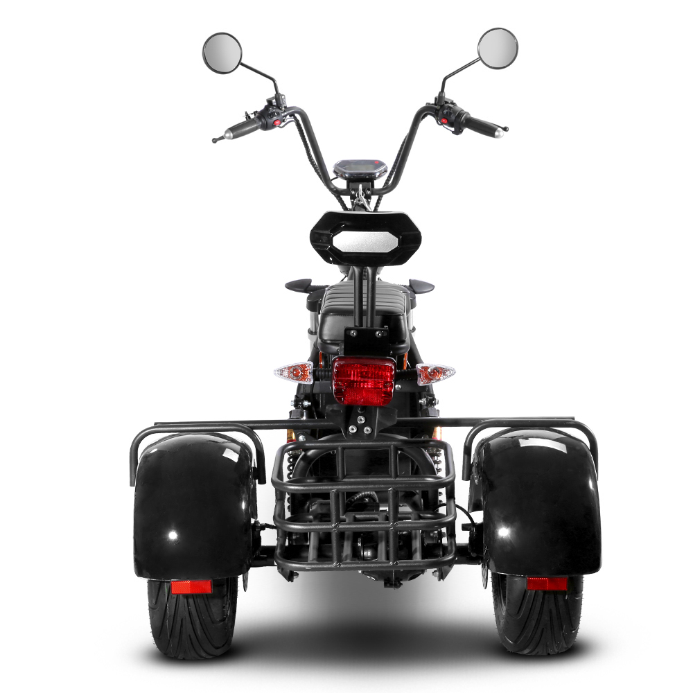Elscooter Trehjulssykkel - Svart 2000W + L�s kjede