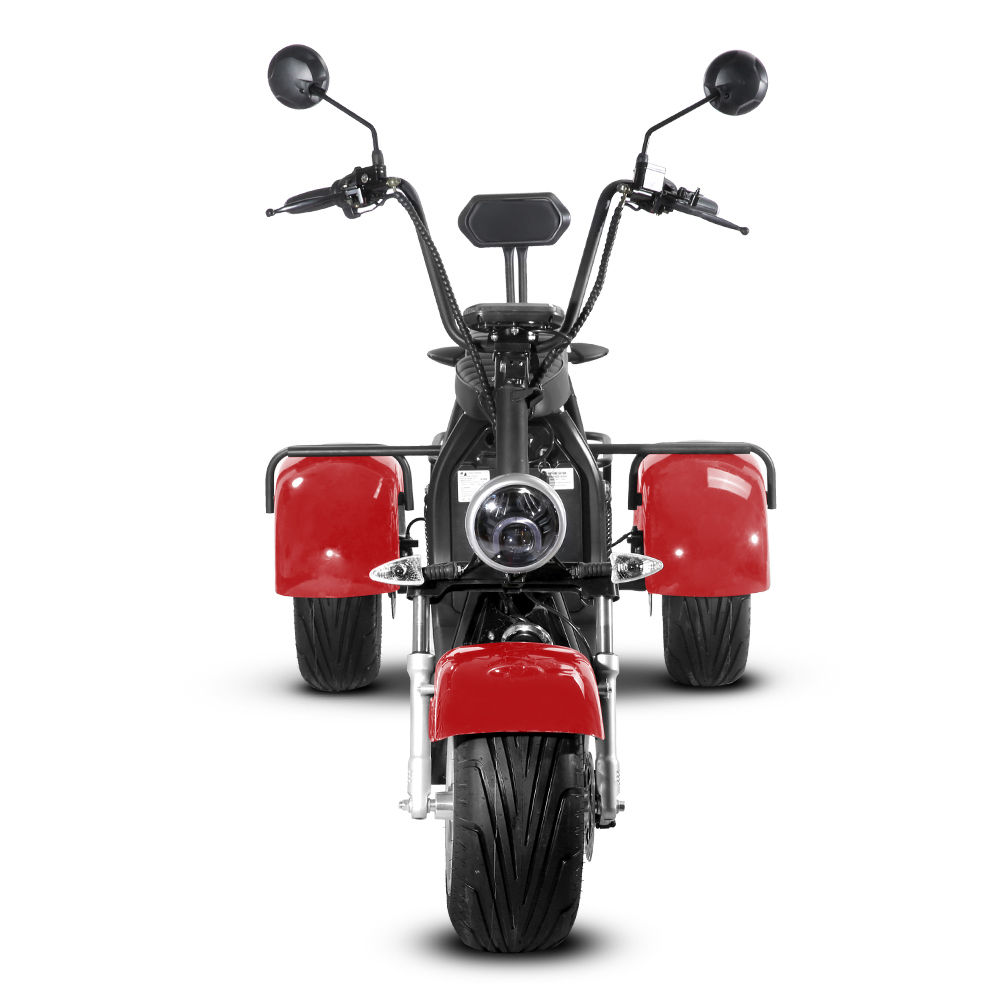 Elscooter Trehjuling - R�d 2000W + L�s kjede