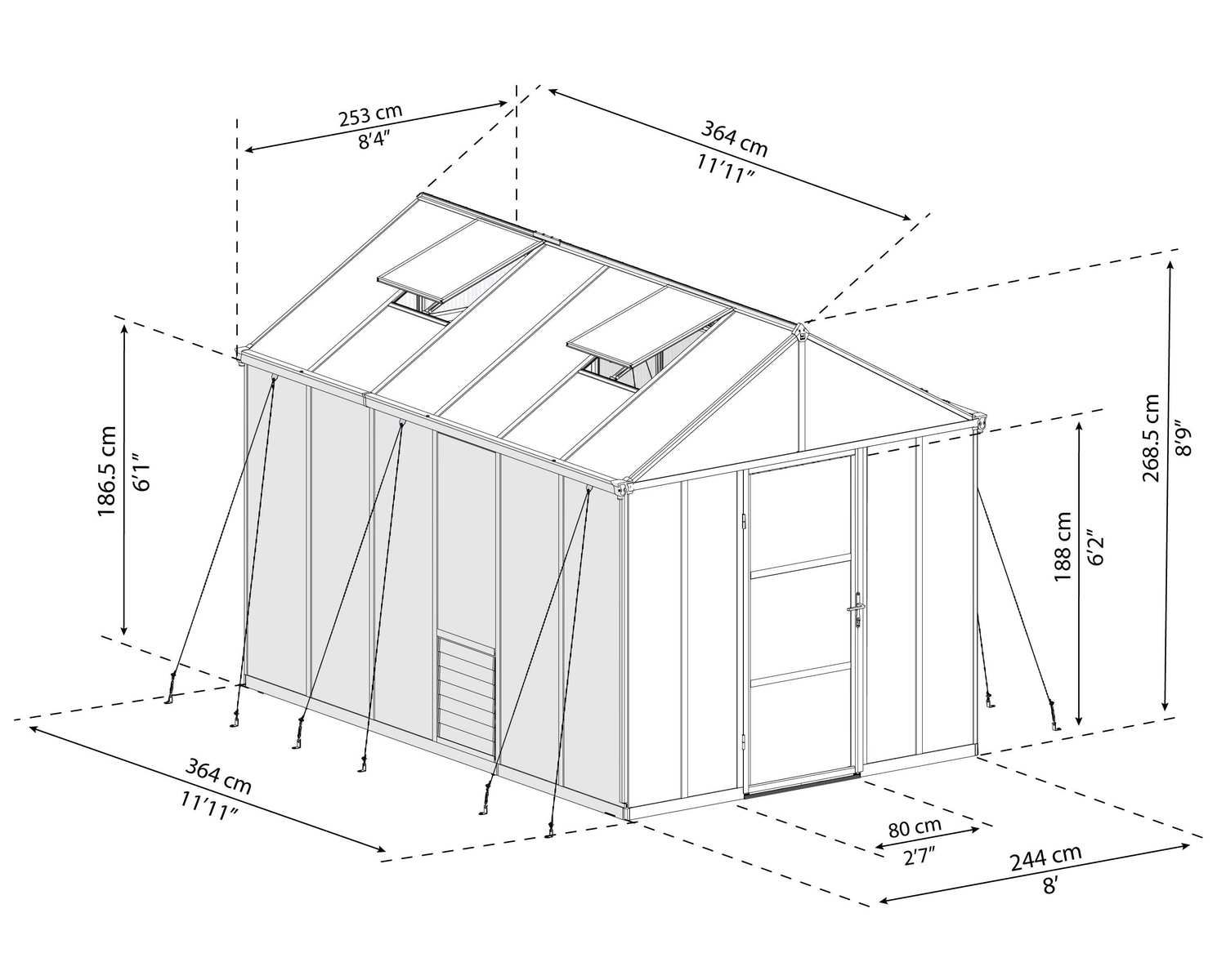 Drivhus Glory - 8,9 m² Drivhus Glory - 8,9 m²