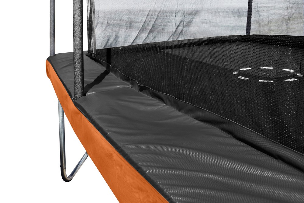 Rektangul�r trampoline med sikkerhetsnett - 366 x 244 cm + Stige til trampoline