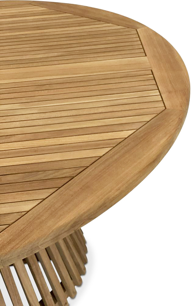 Salt� rundt kjegleformet spisebord D150 cm - Teak