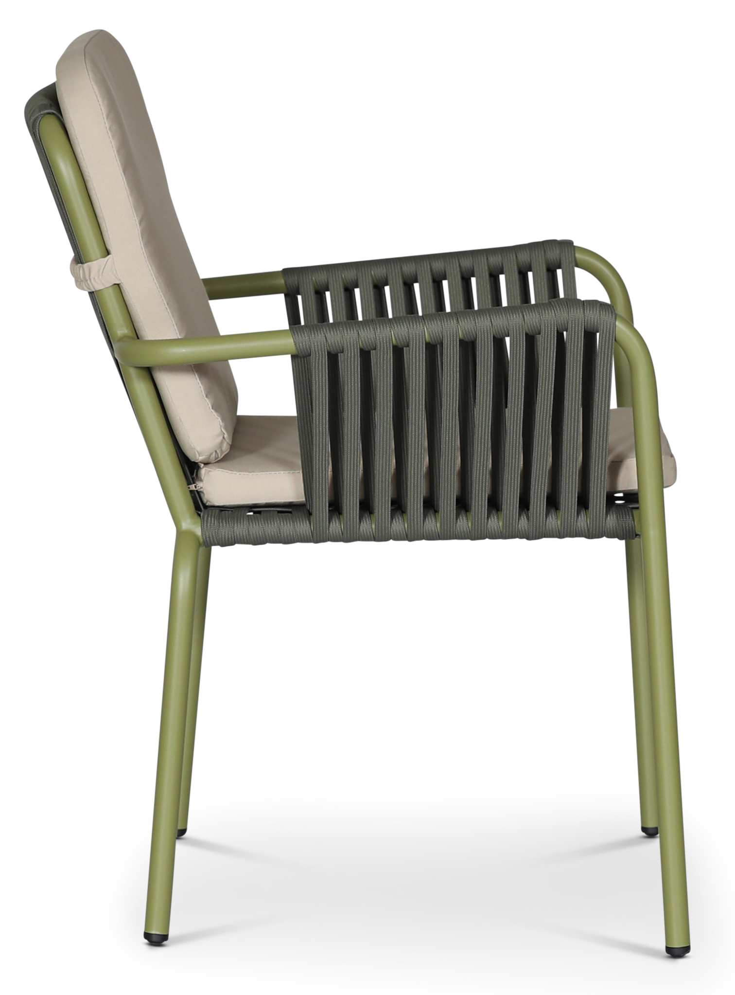 Lincoln stabelbar utestol - Gr�nn med beige pute