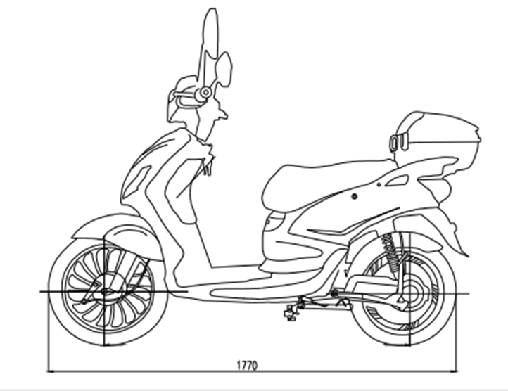 Elmoped 500W - Hvit + Reflekterende sele