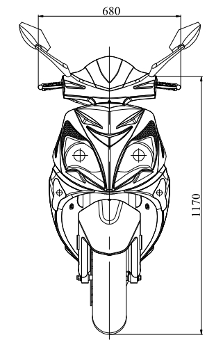Elmoped 2000W - Svart + L�s kjede