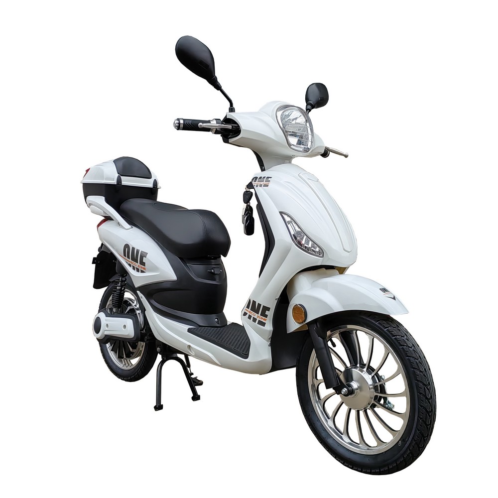 Elmoped 500W - Hvit + Reflekterende sele