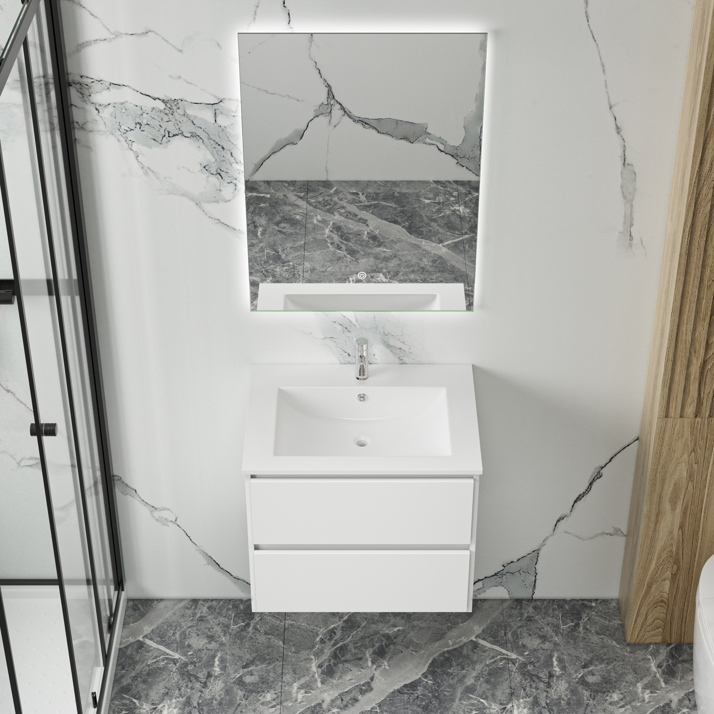 Baderomsmøbler Florence 60 cm - Hvit Baderomsmøbler Florence 60 cm - Hvit