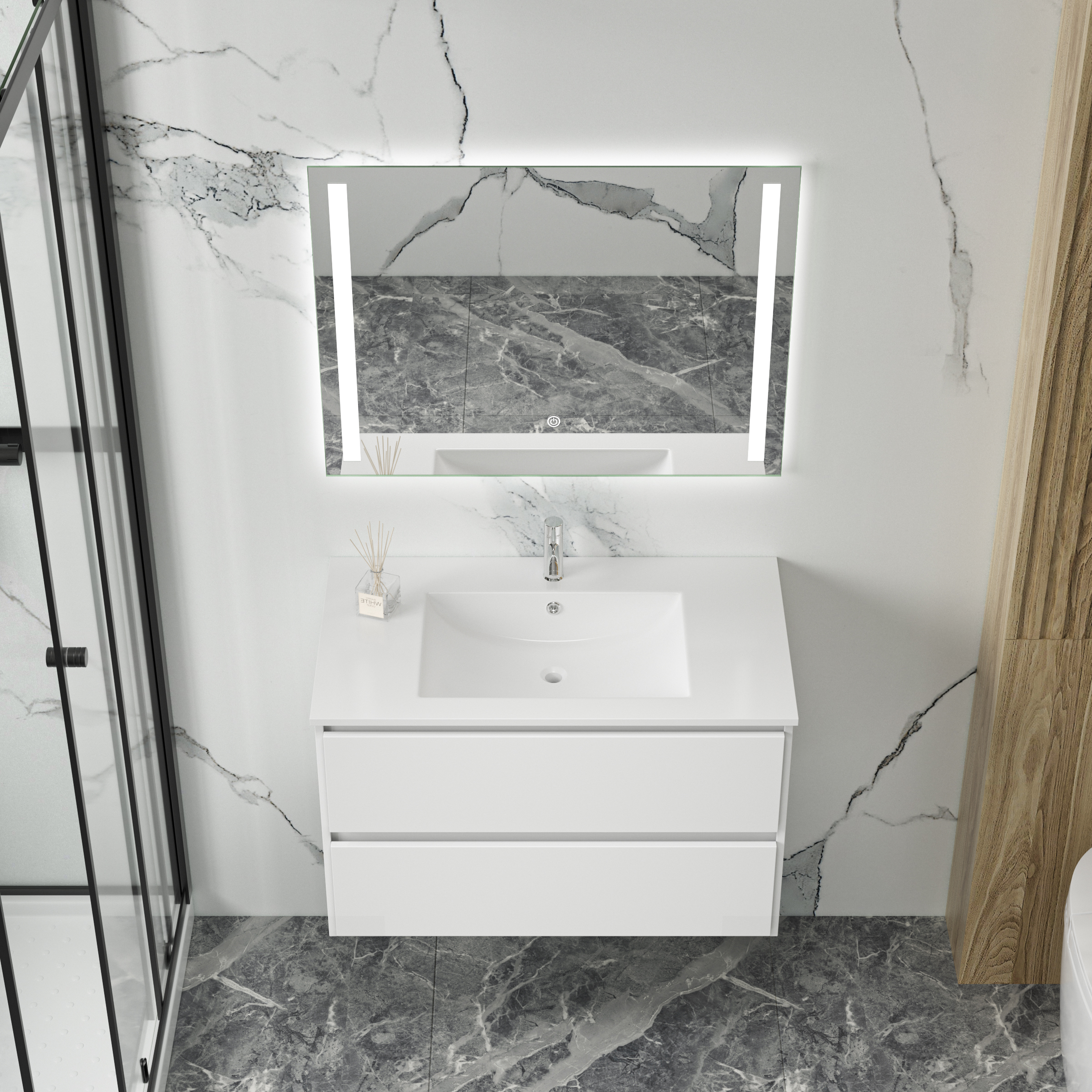 Baderomsmøbler Florence 80 cm - Hvit Baderomsmøbler Florence 80 cm - Hvit