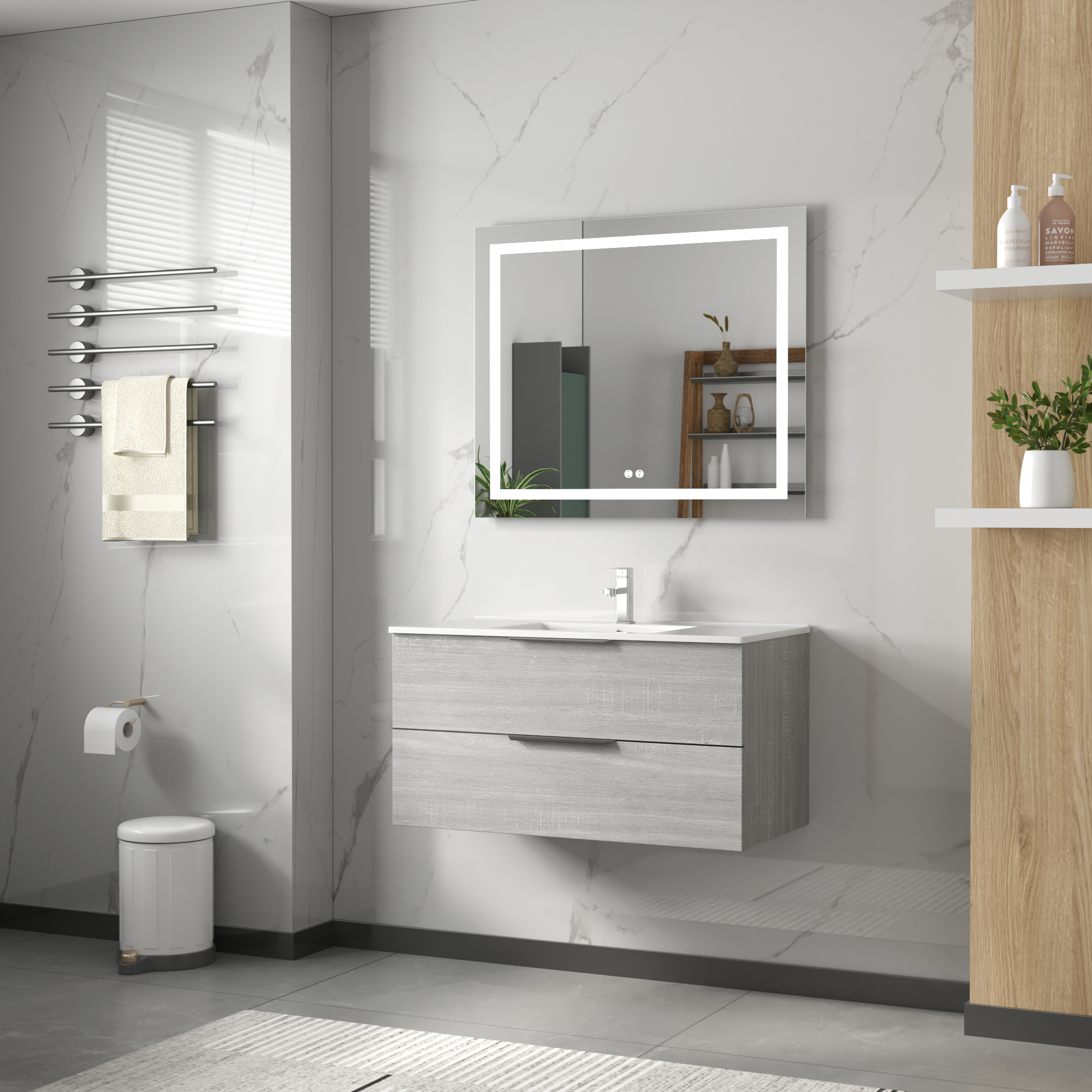 Baderomsm�bler London 80 cm - Betonggr�