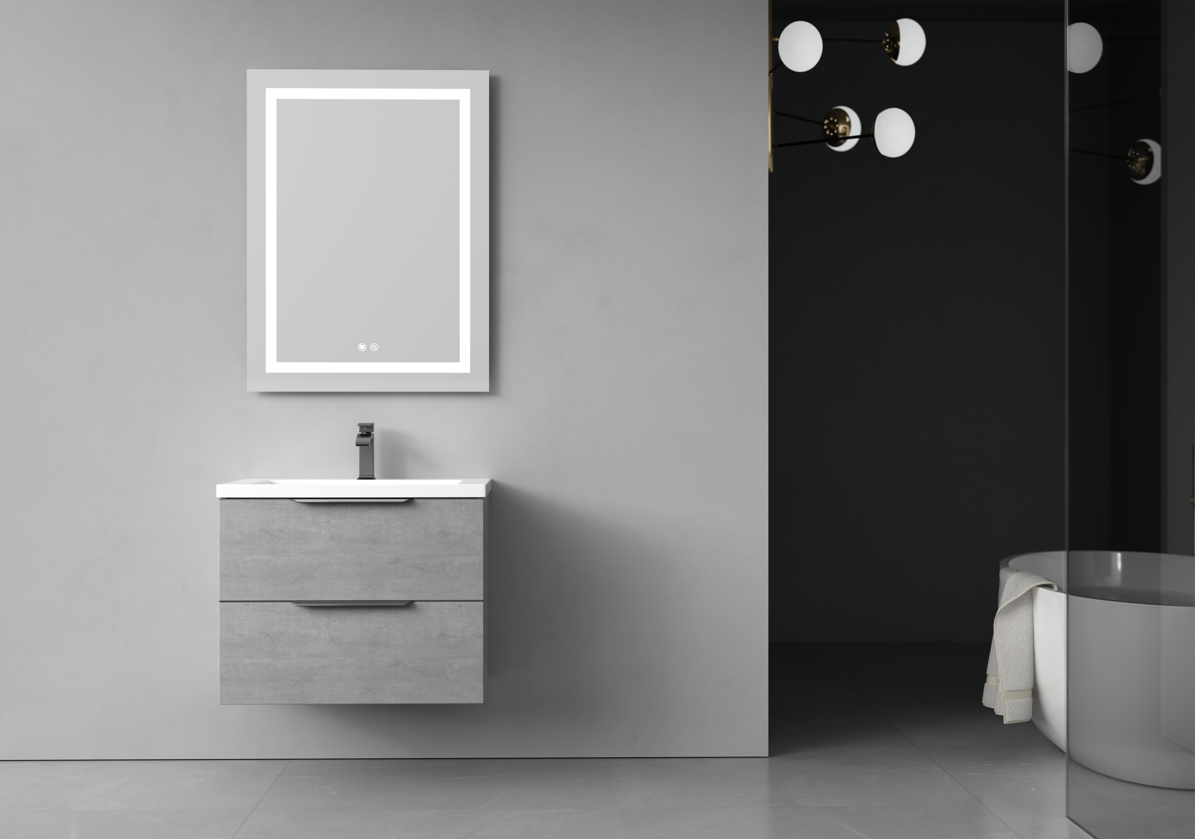 Baderomsm�bler London 60 cm - Betonggr�
