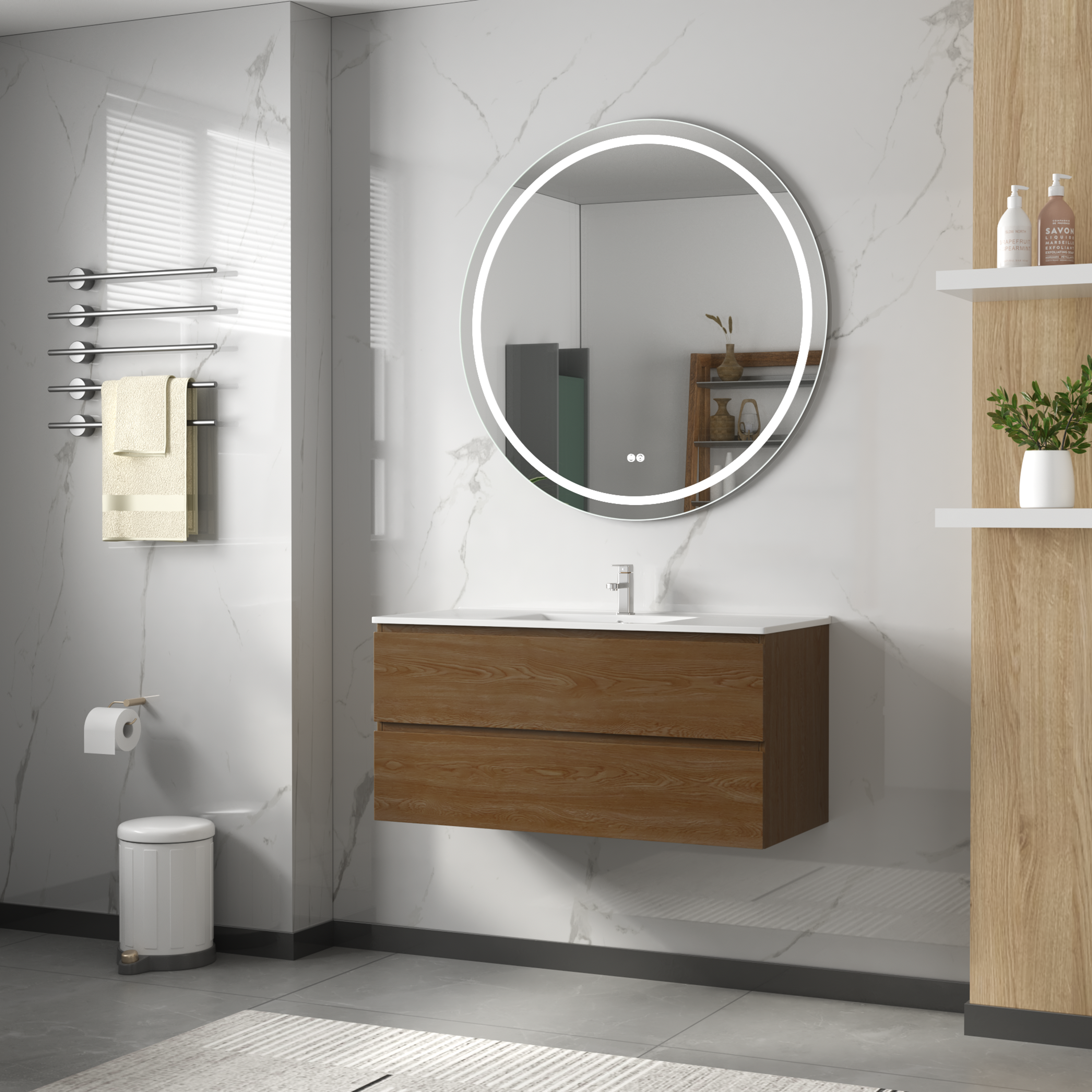 Baderomsmøbler Milan 100 cm - Valnøtt Baderomsmøbler Milan 100 cm - Valnøtt