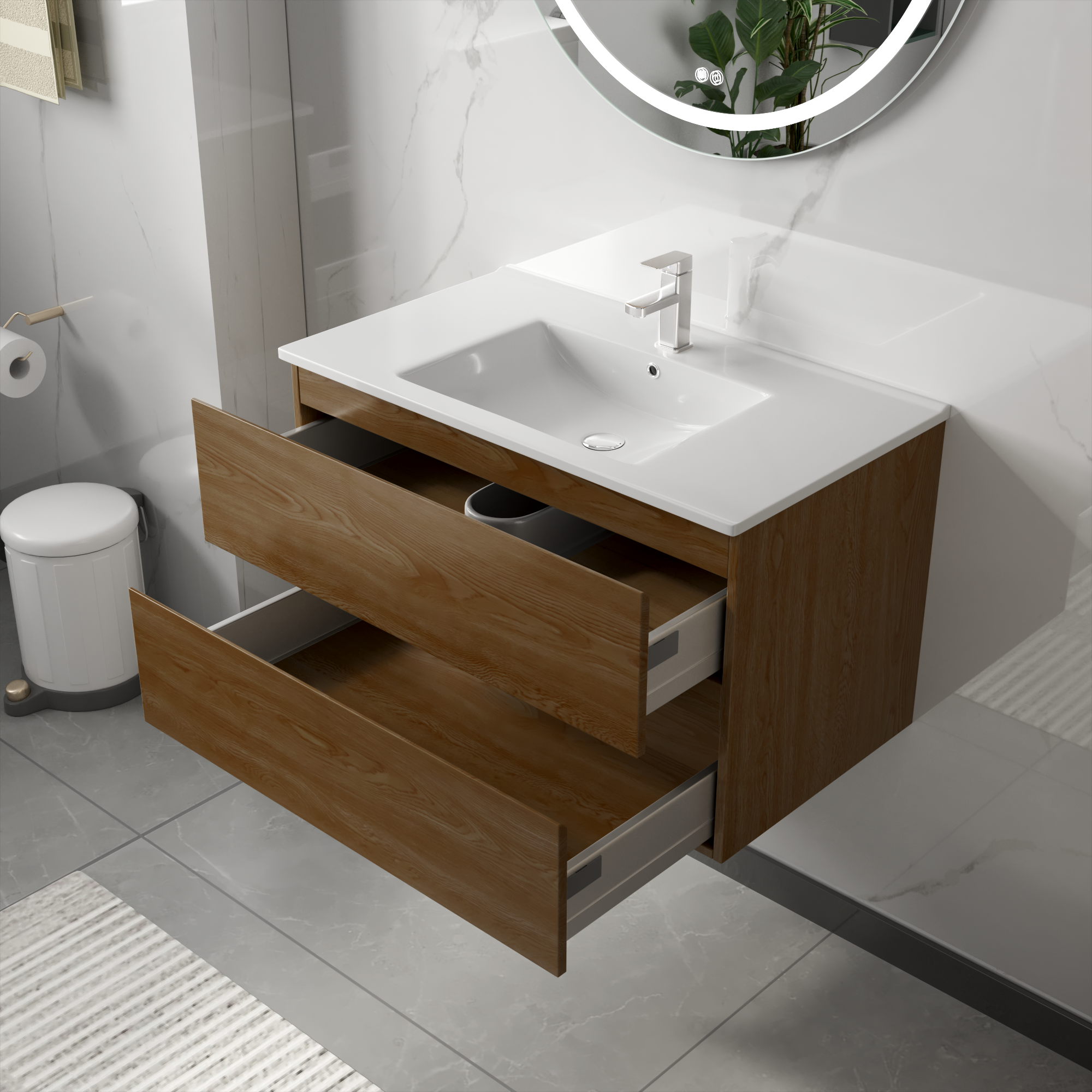 Baderomsm�bler Milan 80 cm - Valn�tt
