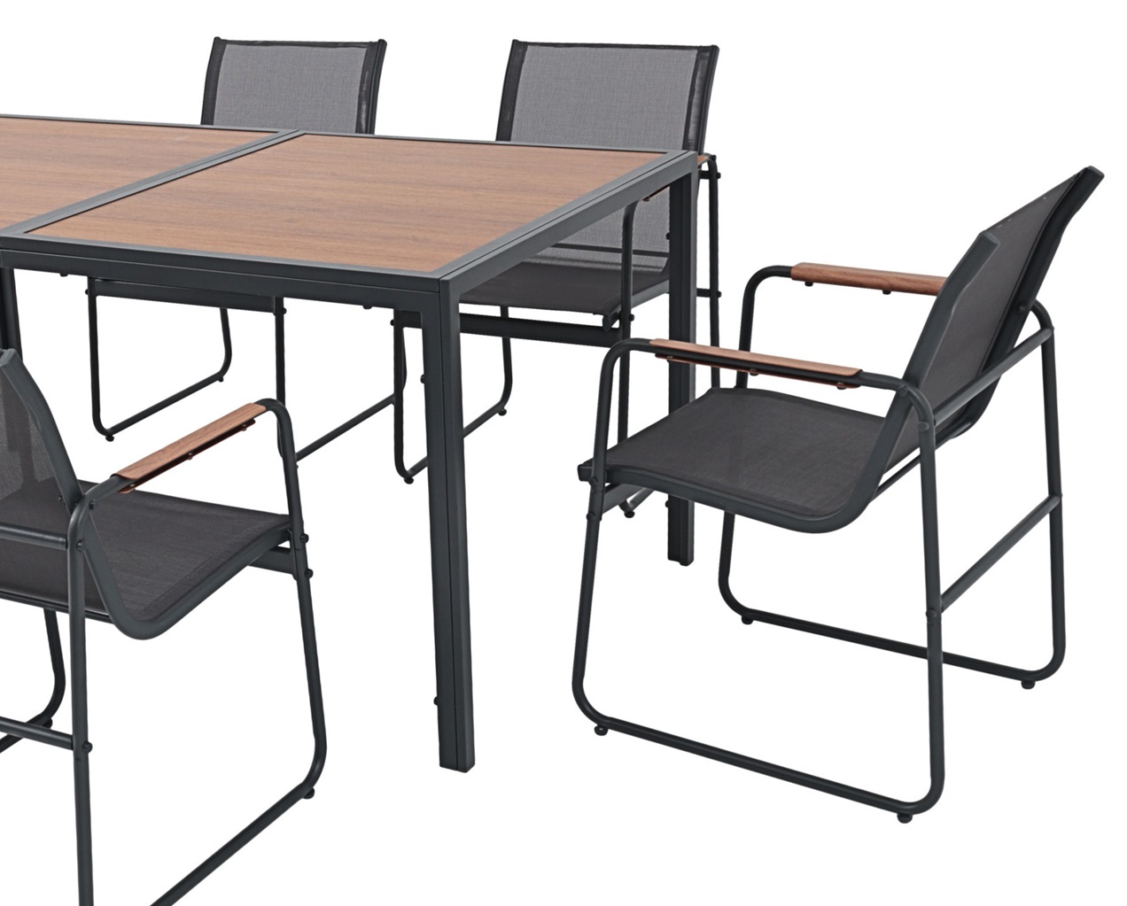Spisegruppe med 6 stoler og bord for utend�rs bruk
