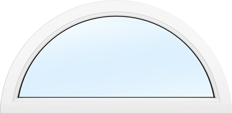 PVC-vindu | Halvm�ne fast | 3-glass
