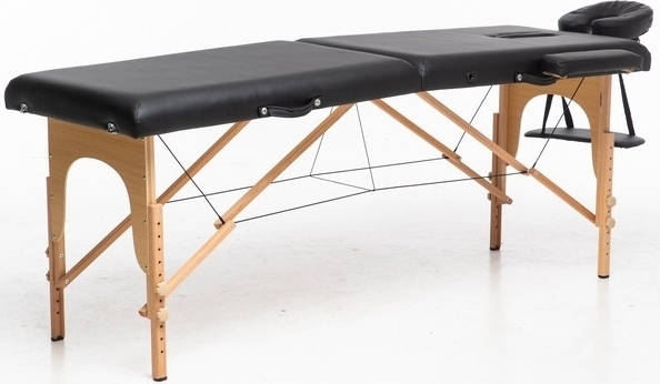 Massasjebord med treben - 2 soner - Svart