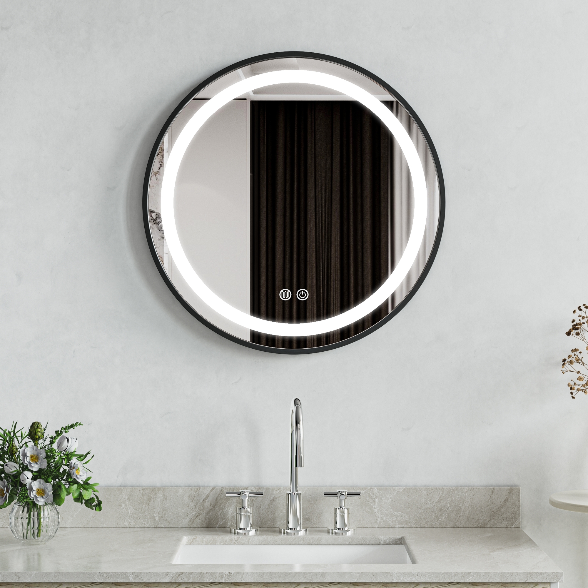 Rundt speil Zenit med LED-belysning - 60 cm Rundt speil Zenit med LED-belysning - 60 cm
