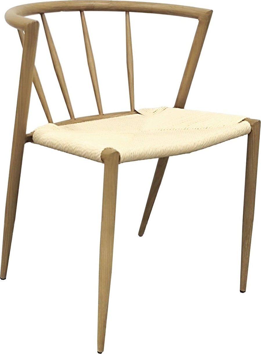 Bella utestol i eikelook med beige tausete Bella utestol i eikelook med beige tausete