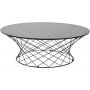 Salongbord Furuborg �100 cm - glass og svart st�l