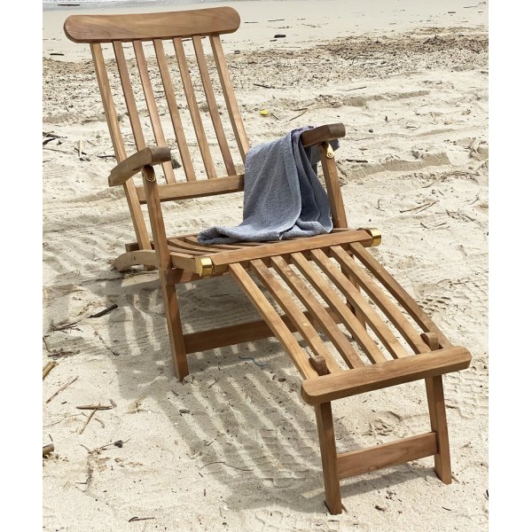 Saltö dekkstol med innebygget fotstøtte - Teak Saltö dekkstol med innebygget fotstøtte - Teak