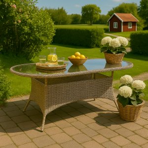 Hagebord - Menton | 180x100cm | Natur | Oval Hagebord - Menton | 180x100cm | Natur | Oval