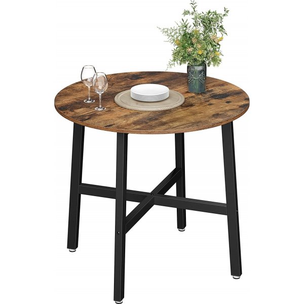 Spisebord Ø80 cm - Brun/svart Spisebord Ø80 cm - Brun/svart