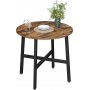 1 Spisebord Ø80 cm - Brun/svart