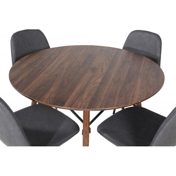 Spisebord valnøtt Ø100 cm - Plaza Spisebord valnøtt Ø100 cm - Plaza