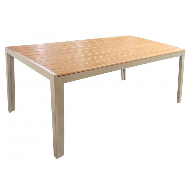 Utendørs spisegruppe - Las Vegas | Beige og aluminium | 8 lenestoler Utendørs spisegruppe - Las Vegas | Beige og aluminium | 8 lenestoler