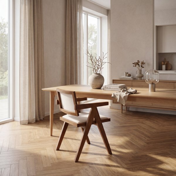 Lenestol Valn�tt/Lin 100 % FSG-sertifisert heltre eik - Greta