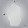 Stort speil 120x70 cm | LED-belysning med dimmer | Bianca
