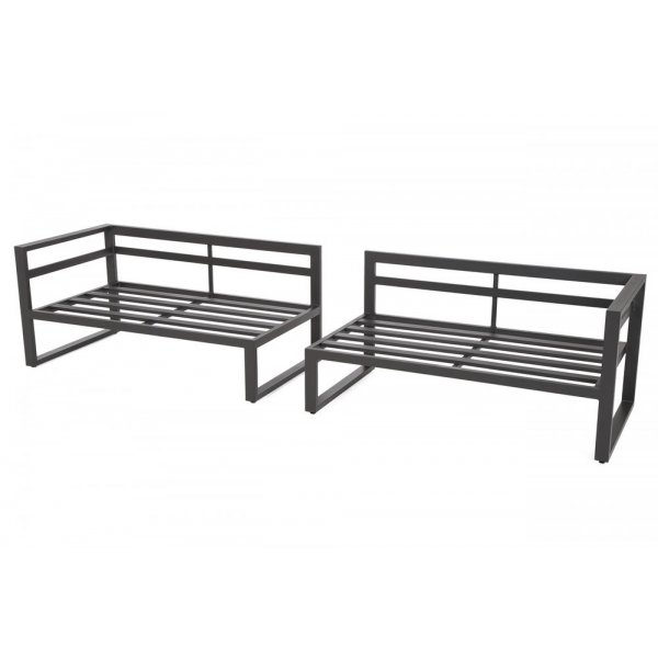 Modulsofa Mediolan med bord - Gr�/m�rkegr�