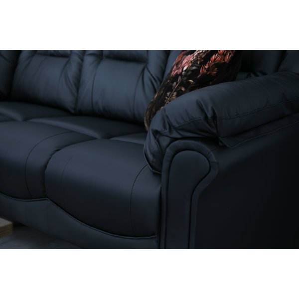 Hjørnesofa svart kunstskinn 5-seters - Beijing Hjørnesofa svart kunstskinn 5-seters - Beijing