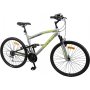 Terrengsykkel Full Suspension 26\\\" - Slv/grnn + Reflekterende sele